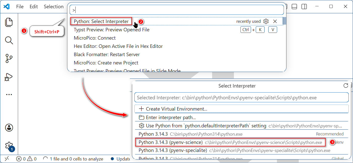 vscode activate venv