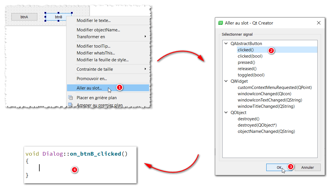 qt designer go to slot